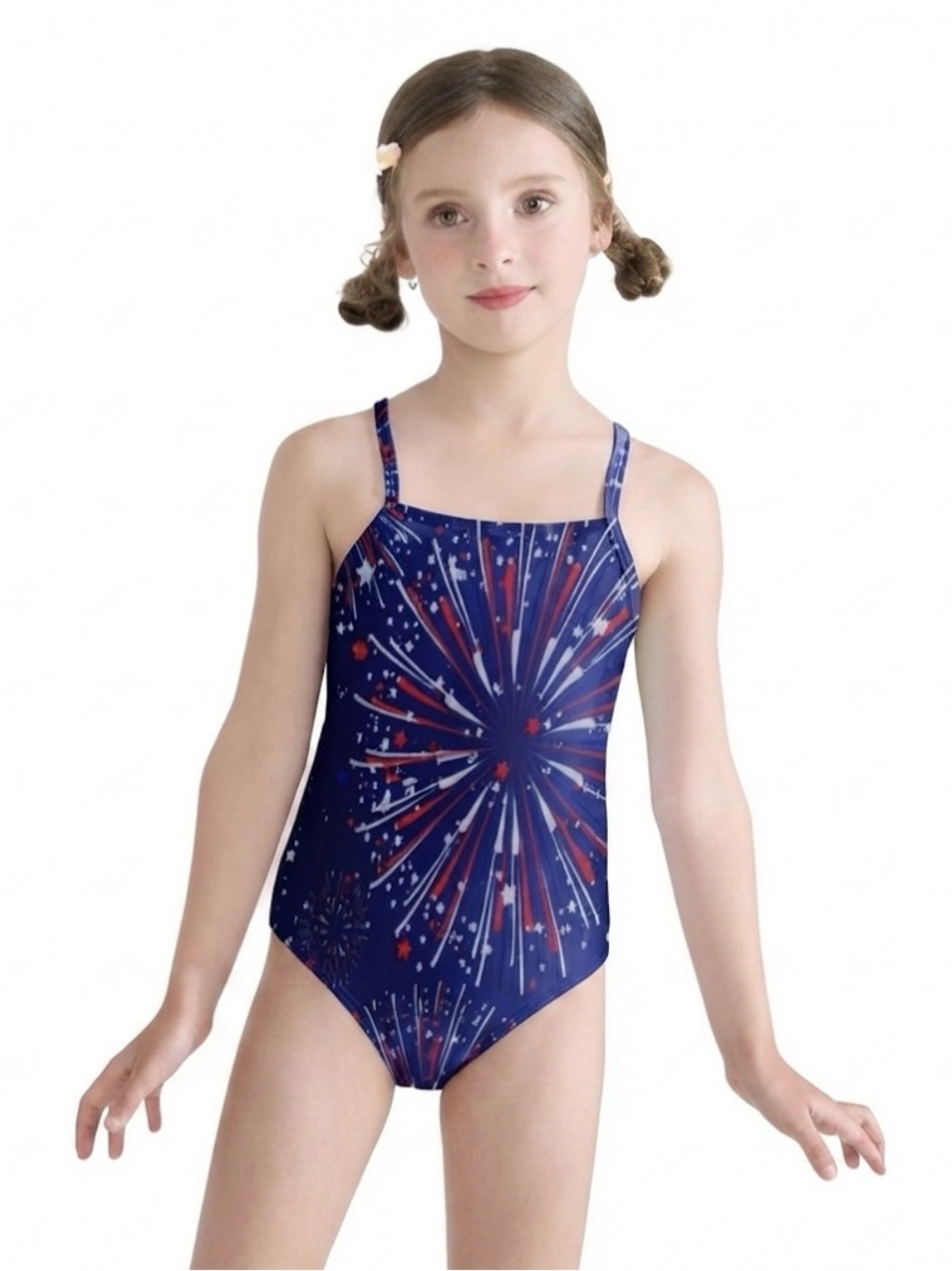AMERICAN STARS ONE PIECE LITTLE GIRLS BATHING SUIT